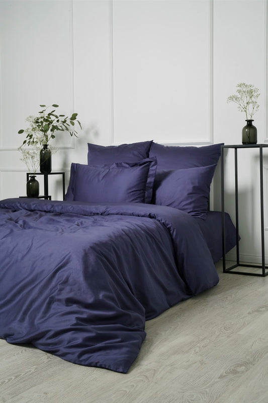 Sateen Duvet Cover Set "Blue" (5pcs.)